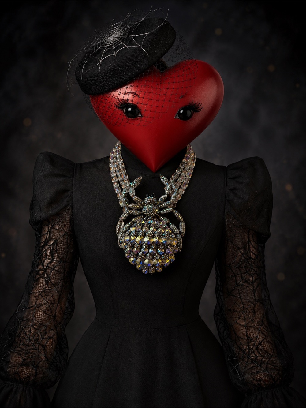Eye Candy spider statement necklace- Rhinestone spider - crystal
Spider 🎃🎃👻💀